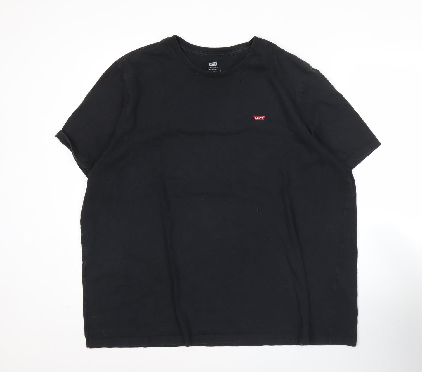 Levi's Mens Black 2XL Crew Neck Short Sleeve Cotton T-Shirt