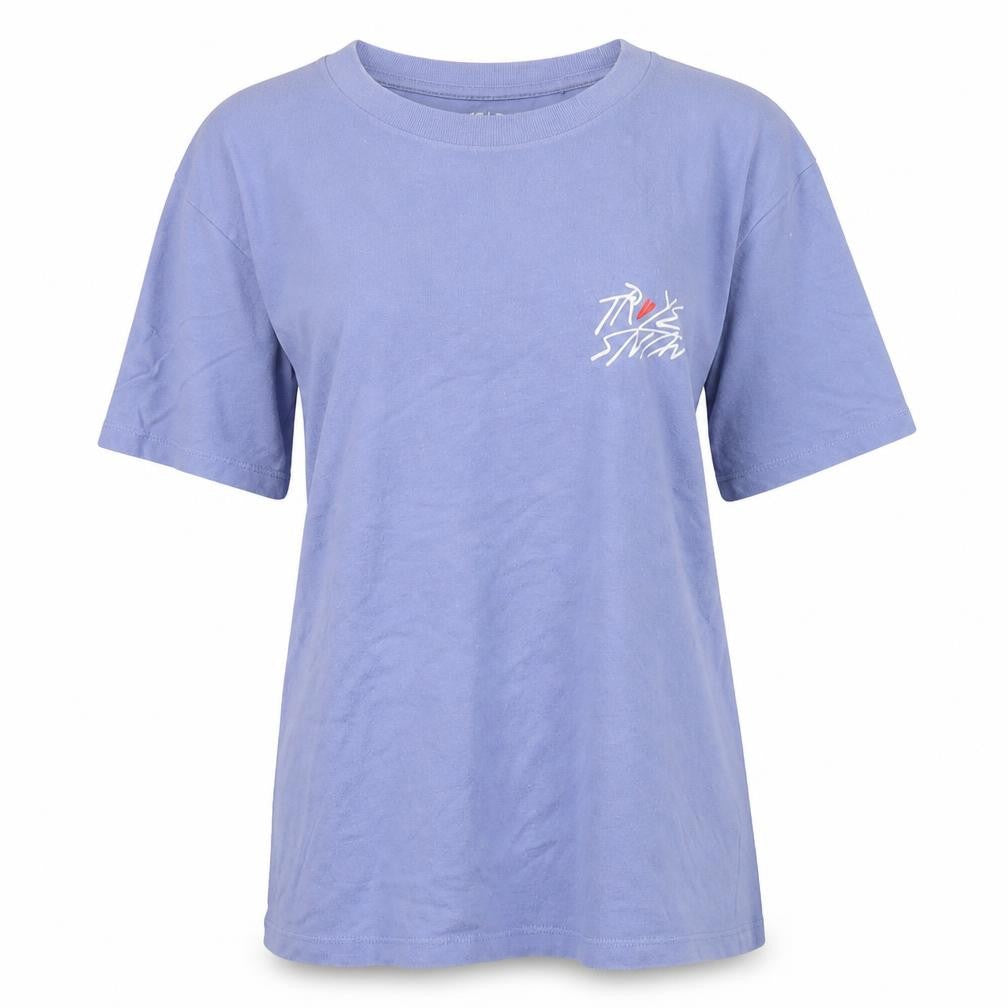 Front view of Uniqlo Troye Sivan Blue XS unisex graphic t-shirt short sleeve