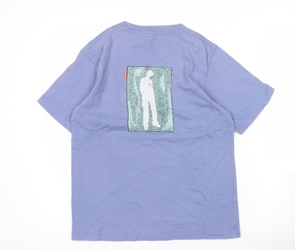 Unisex Adults UK Size XS Uniqlo Blue Basic T-Shirt