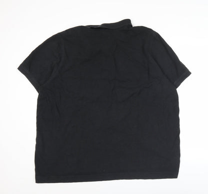 Levi's Men Black 2XL Polo Shirt Cotton Short Sleeve Casual