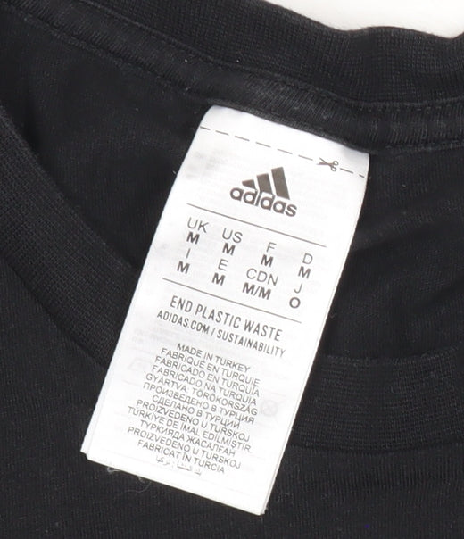 Mens UK Size M adidas Black  T-Shirt