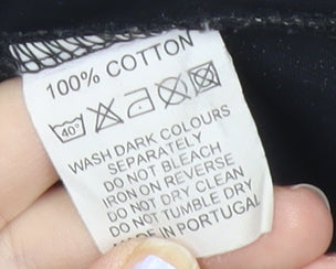 Jasper Conran Women’s Black Floral V-Neck Cotton T-Shirt XL