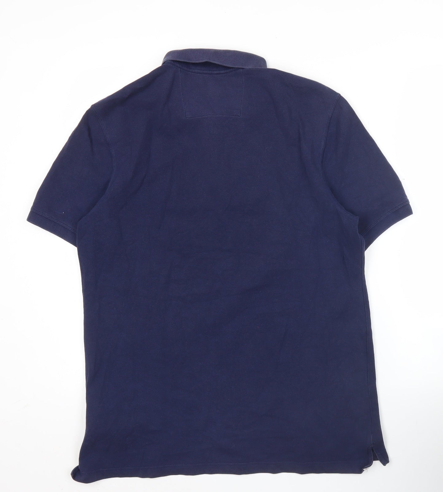 Banana Republic Men’s Blue Striped Polo Shirt M Short Sleeve Cotton