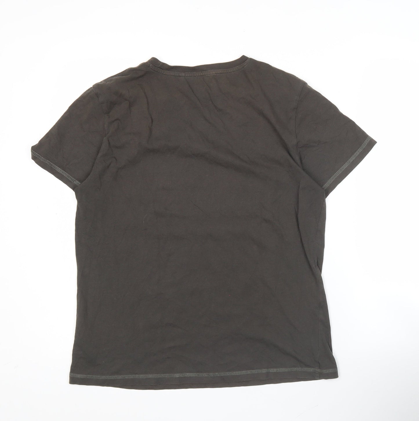 New Look Men Black Graphic Hip Hop City T-Shirt Size M Cotton