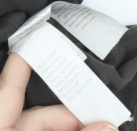 New Look Men Black Graphic Hip Hop City T-Shirt Size M Cotton