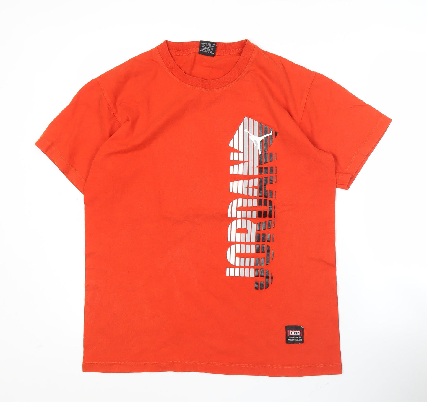 DGN Mens Red Sports Graphic Print T-Shirt Size L