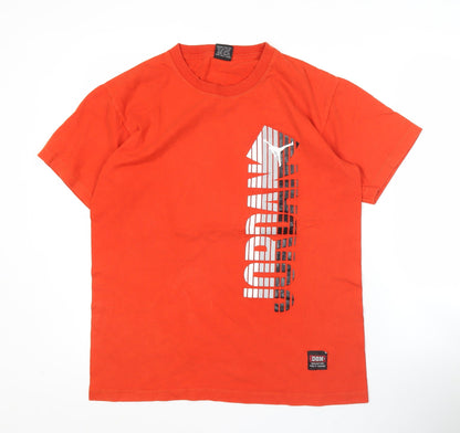 DGN Mens Red Sports Graphic Print T-Shirt Size L