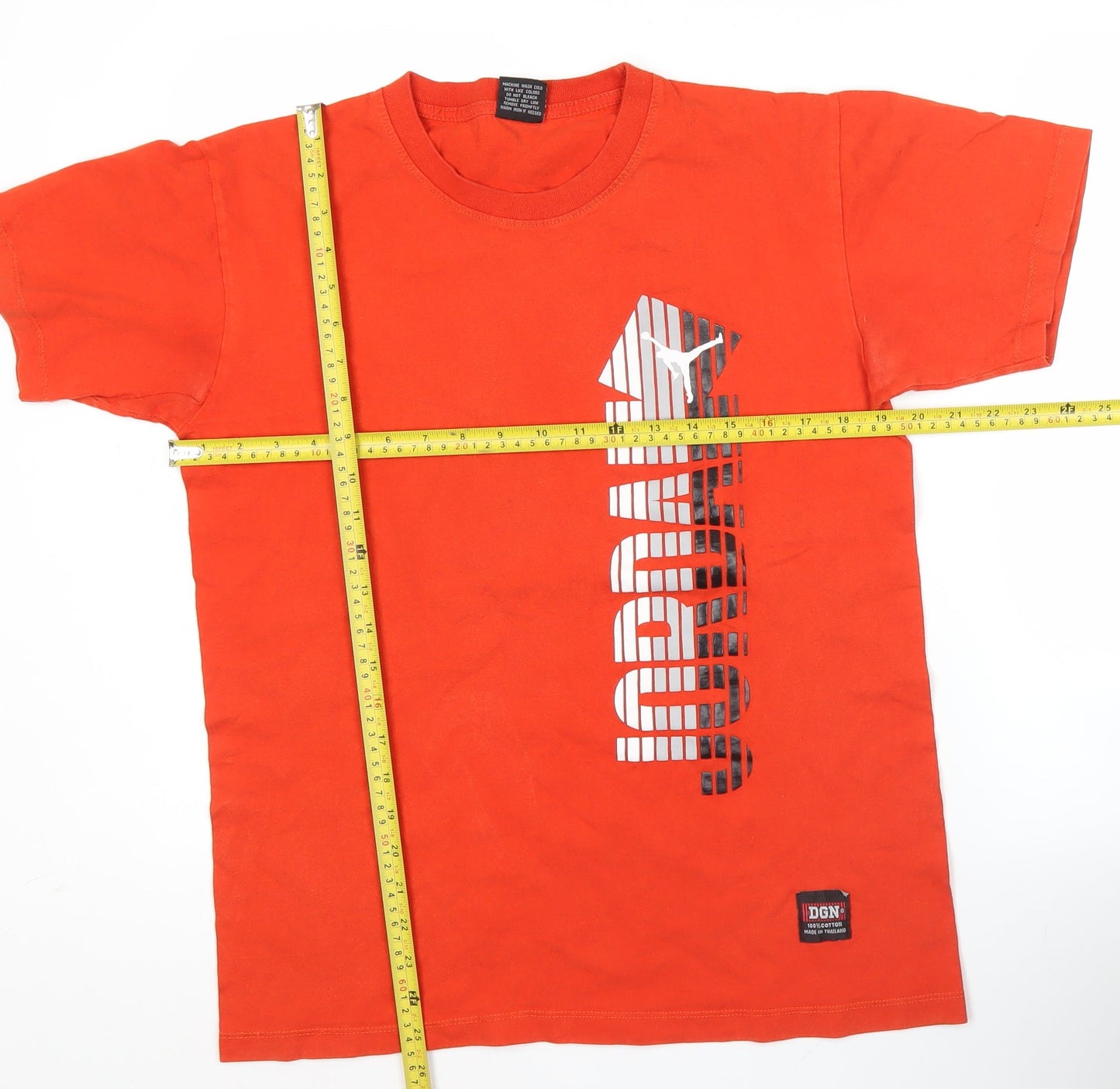 DGN Mens Red Sports Graphic Print T-Shirt Size L