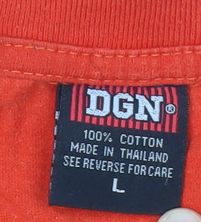DGN Mens Red Sports Graphic Print T-Shirt Size L
