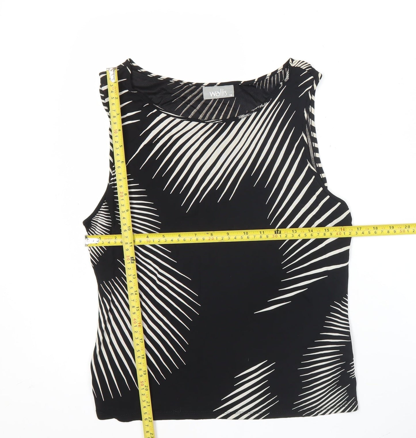 Womens UK Size 16 Wallis Black Basic Tank
