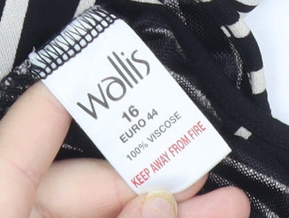 Womens UK Size 16 Wallis Black Basic Tank