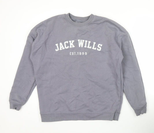 Womens UK Size 10 Jack Wills Grey Pullover Sweatshirt