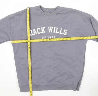 Womens UK Size 10 Jack Wills Grey Pullover Sweatshirt