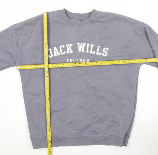 Womens UK Size 10 Jack Wills Grey Pullover Sweatshirt