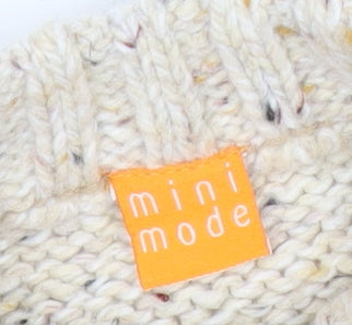 Mini Mode Unisex Baby Beige Fair Isle Winter 1/4 Zip Jumper 0-3 Months