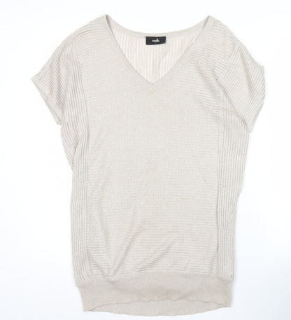 Womens UK Size S Wallis Beige Basic Blouse