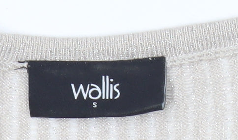 Womens UK Size S Wallis Beige Basic Blouse
