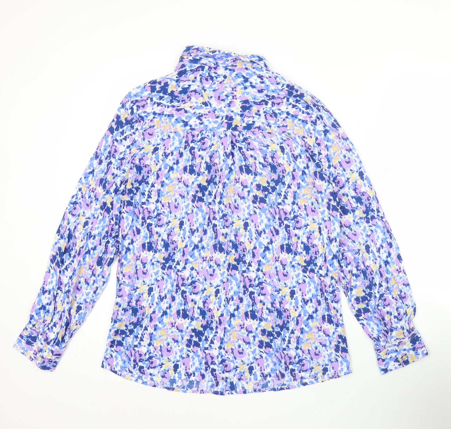 Isle Womens Multicoloured Floral Button-Up Shirt Size 12