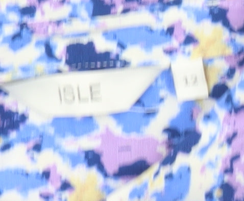 Isle Womens Multicoloured Floral Button-Up Shirt Size 12