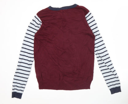 Linea Weekend Womens Multicoloured Striped Pullover Jumper Size M