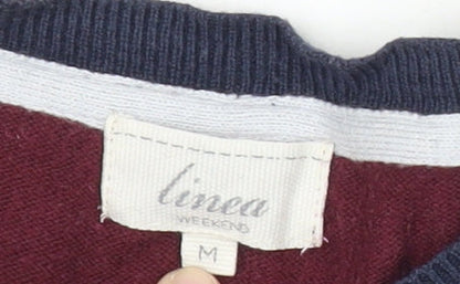 Linea Weekend Womens Multicoloured Striped Pullover Jumper Size M