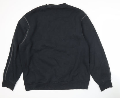 Mens UK Size XL River Island Black Pullover Sweatshirt