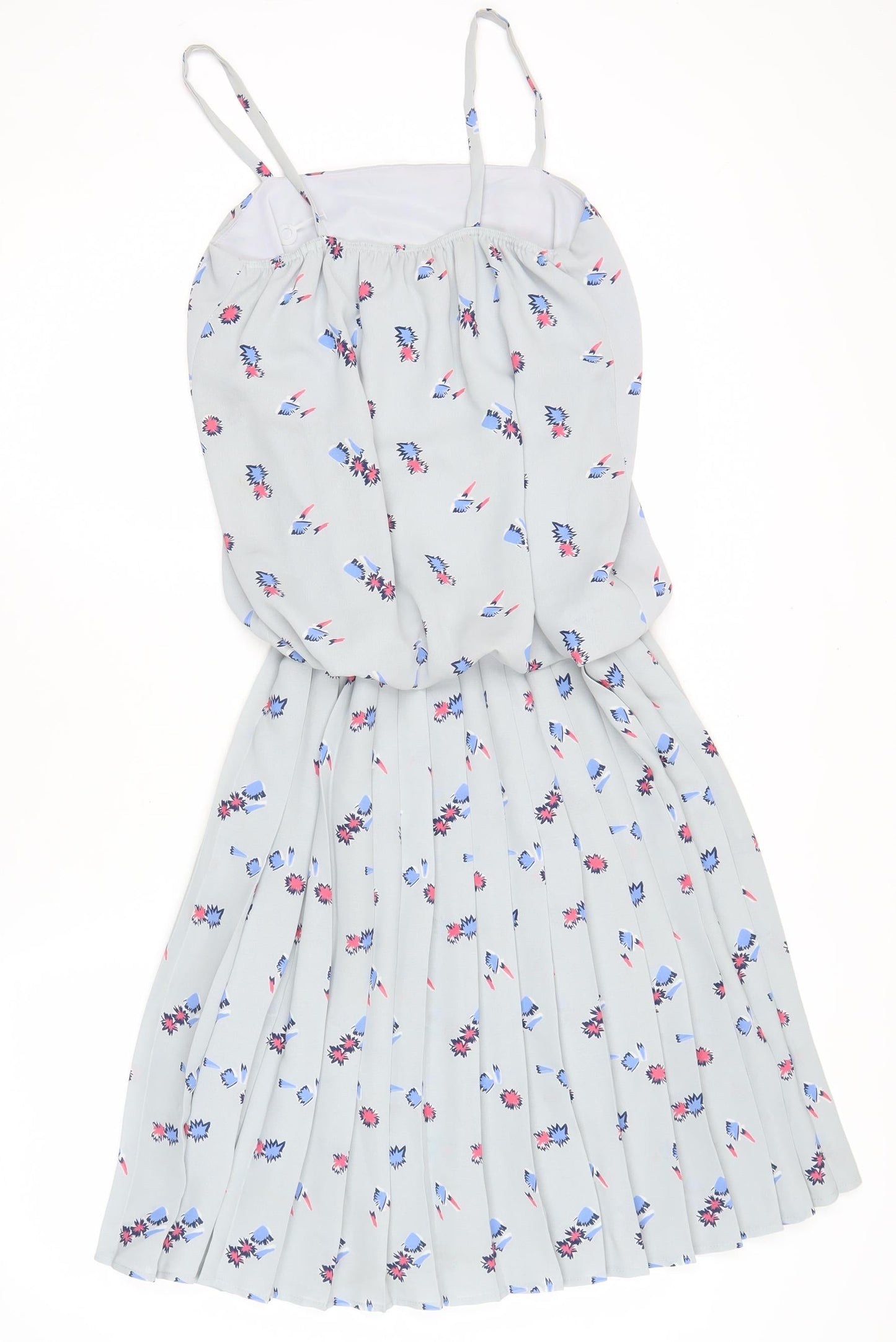 Mark Angelo Womens Grey Floral Fit & Flare Dress Size 10