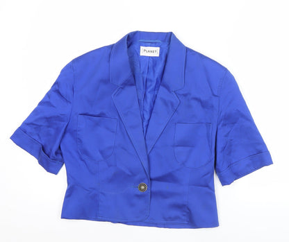 Womens UK Size 10 Planet Regular Blue Blazer