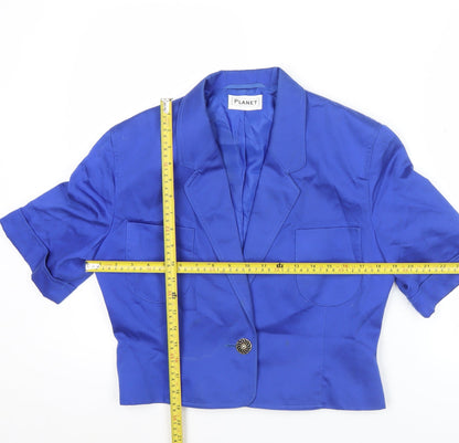 Womens UK Size 10 Planet Regular Blue Blazer