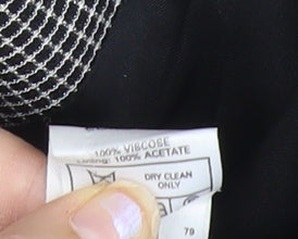 Womens UK Size 8 Richards Petites Black Suit Jacket
