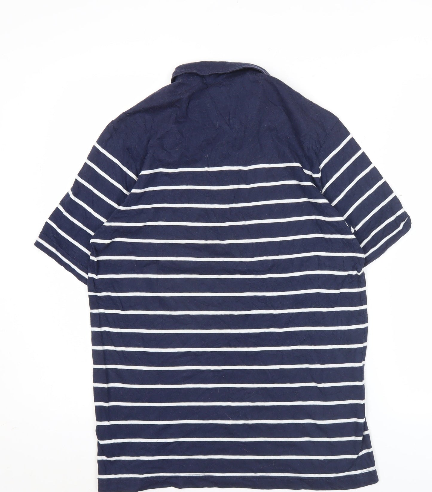 Farah Jeans Men’s Blue Striped Polo Shirt Size S Regular Fit