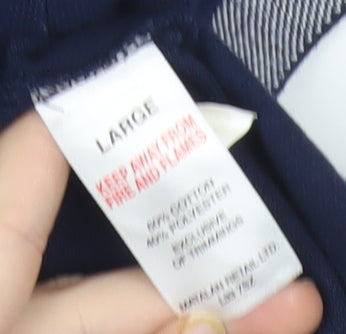 Easy Premium Men’s Blue Polo Shirt L Cotton Blend Short Sleeve