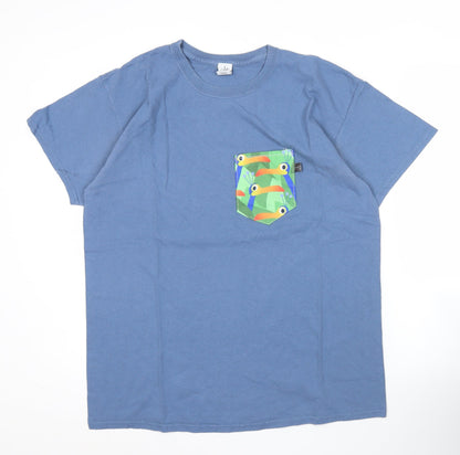 Day in the Magic Men's Blue L Graphic Pocket Cotton T-Shirt