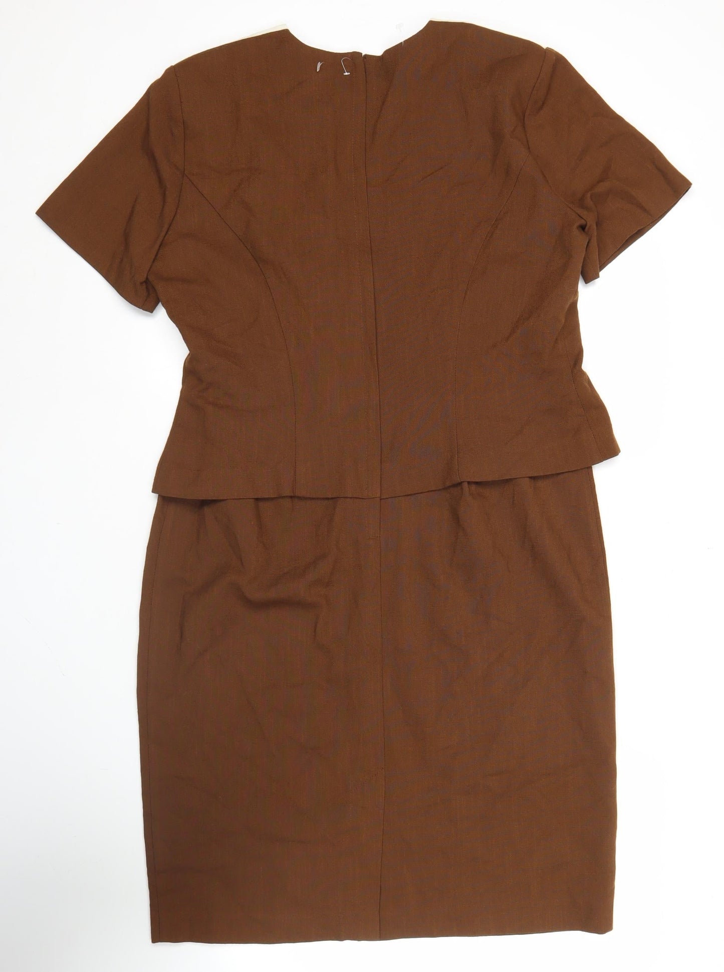 Melissa Collection Petites Brown Sheath Knee Length Dress Size 12