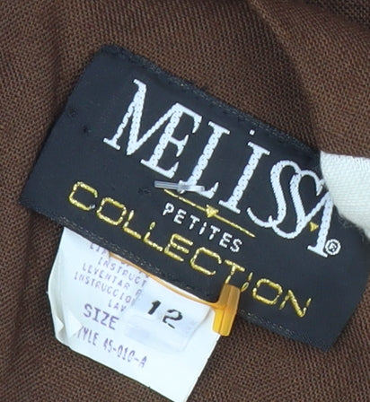 Melissa Collection Petites Brown Sheath Knee Length Dress Size 12
