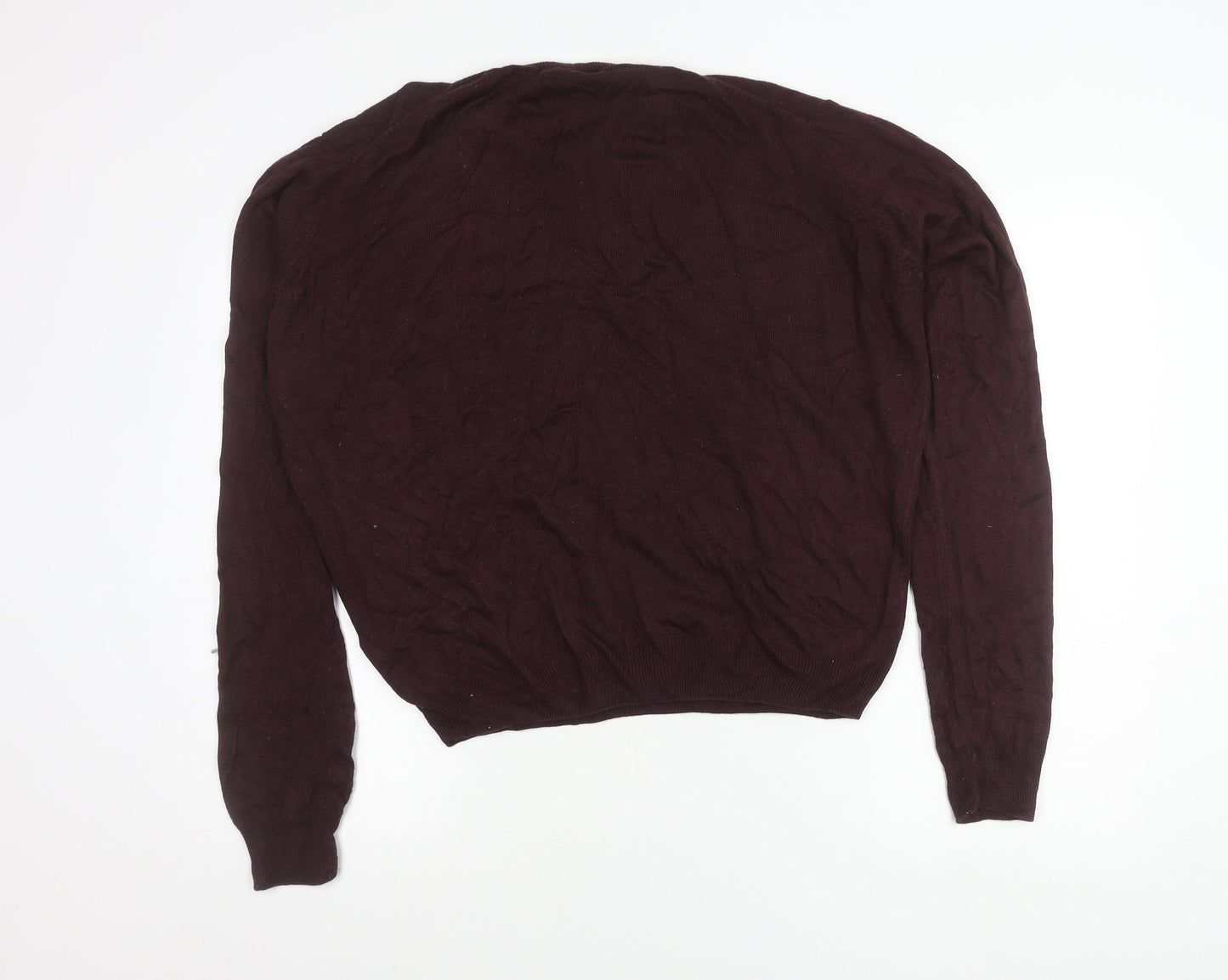 James Pringle Men's Brown M V-Neck Acrylic Pullover Jumper
