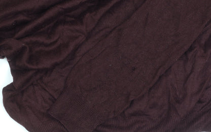 James Pringle Men's Brown M V-Neck Acrylic Pullover Jumper