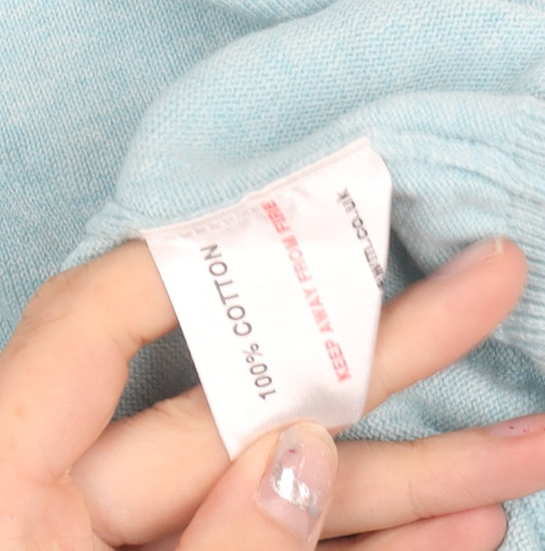 James Pringle Men’s Blue Cotton Sleeveless V-Neck Vest Jumper Size S