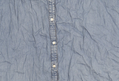H&M Maternity Blue Chambray Shirt Dress Women XL Casual Workwear
