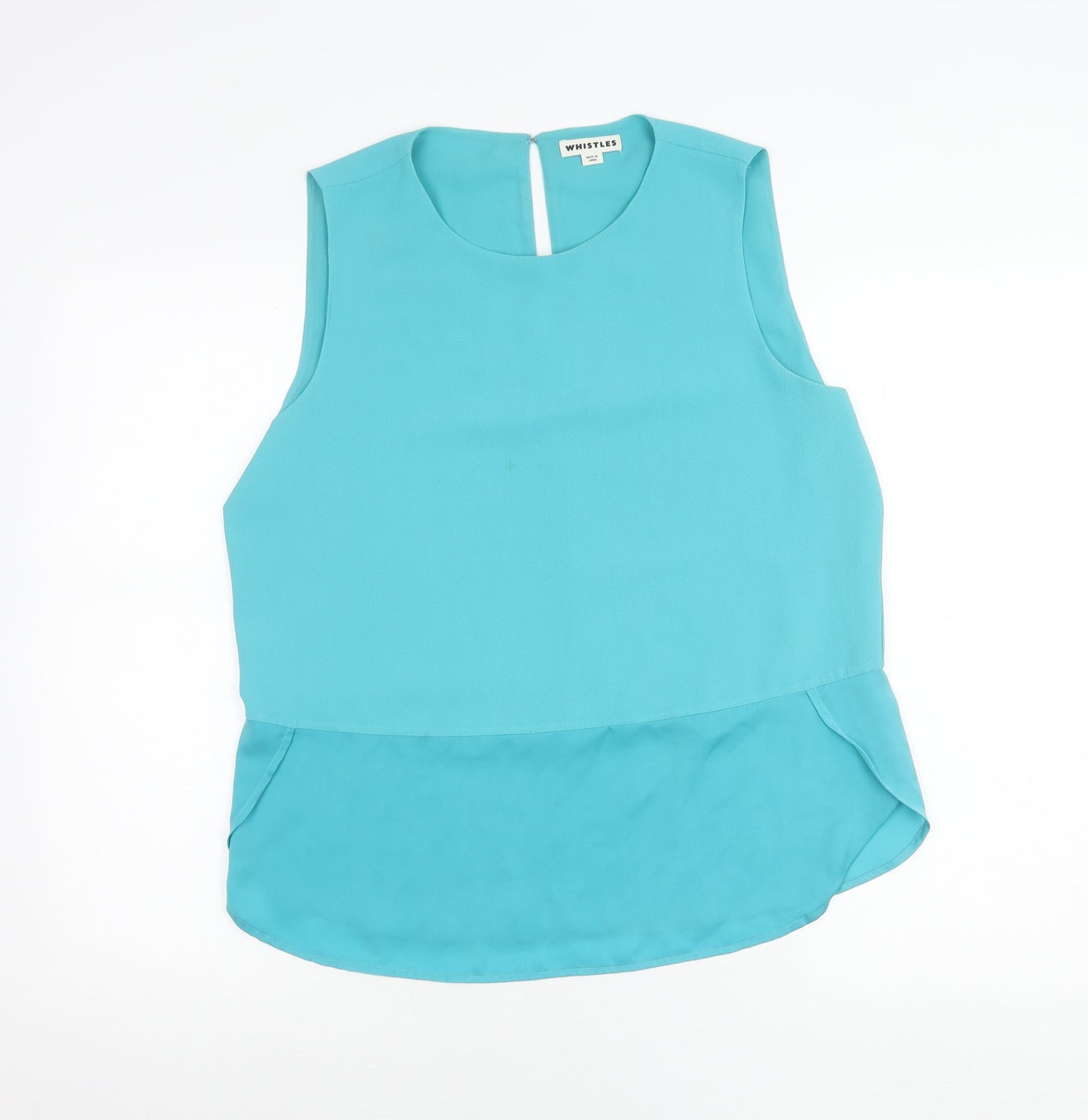 Womens UK Size 12 Whistles Blue Basic Blouse
