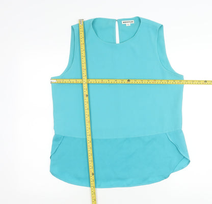 Womens UK Size 12 Whistles Blue Basic Blouse