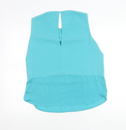 Womens UK Size 12 Whistles Blue Basic Blouse