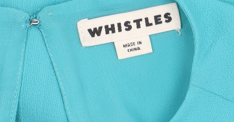 Womens UK Size 12 Whistles Blue Basic Blouse