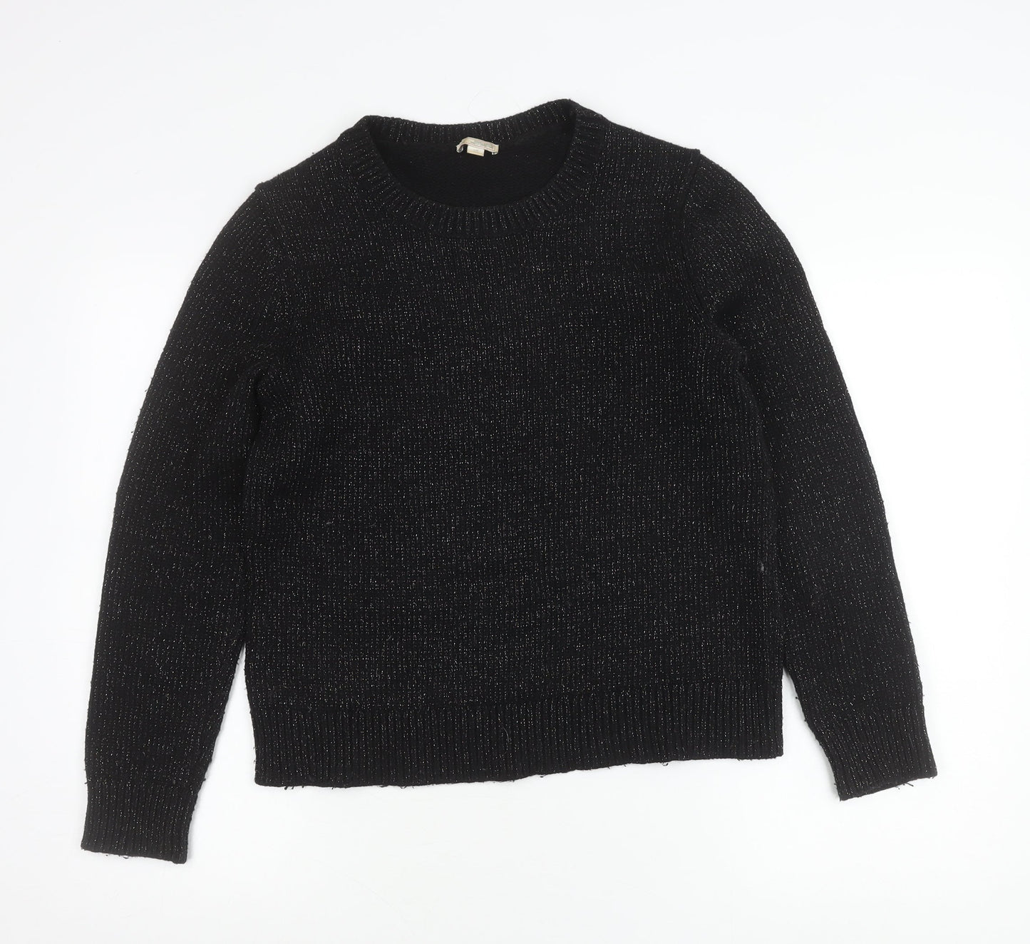 GAP Women’s Black L Pullover Jumper Crew Neck Long Sleeve Knit