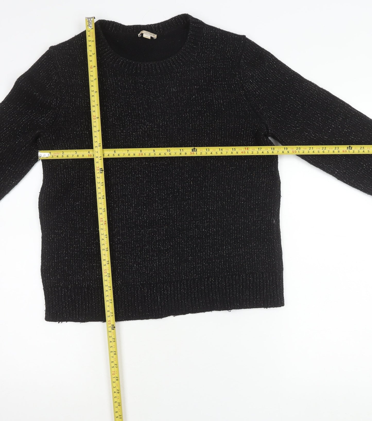 GAP Women’s Black L Pullover Jumper Crew Neck Long Sleeve Knit