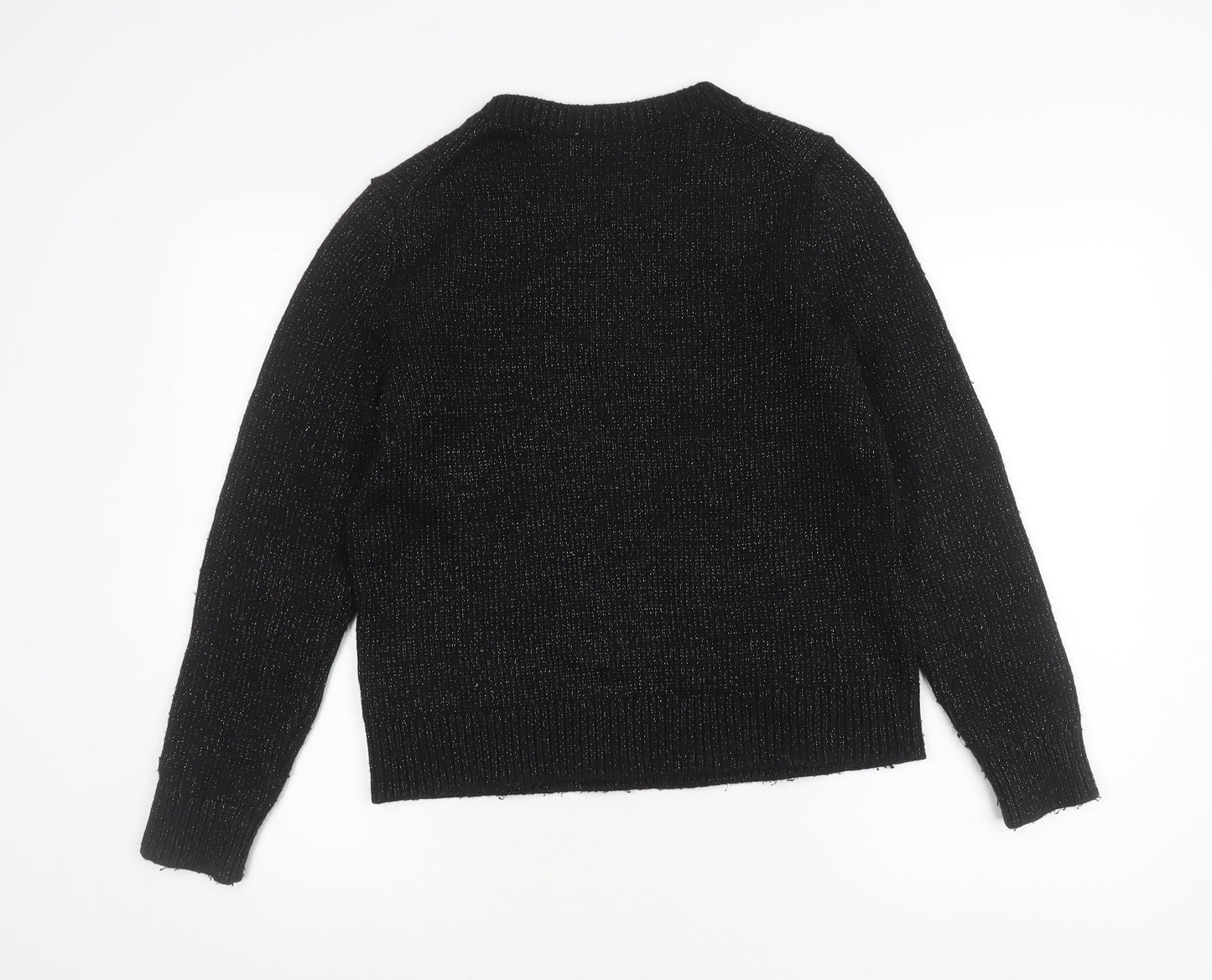 GAP Women’s Black L Pullover Jumper Crew Neck Long Sleeve Knit