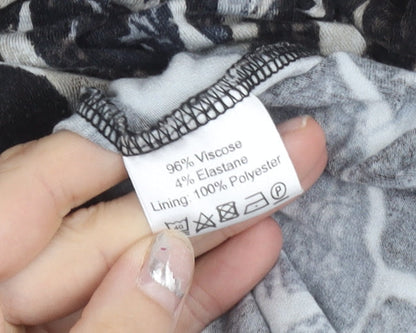 Lakeland Women’s Black Animal Print Sheath Dress Size 10 Sleeveless