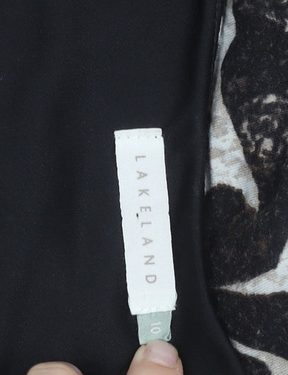 Lakeland Women’s Black Animal Print Sheath Dress Size 10 Sleeveless