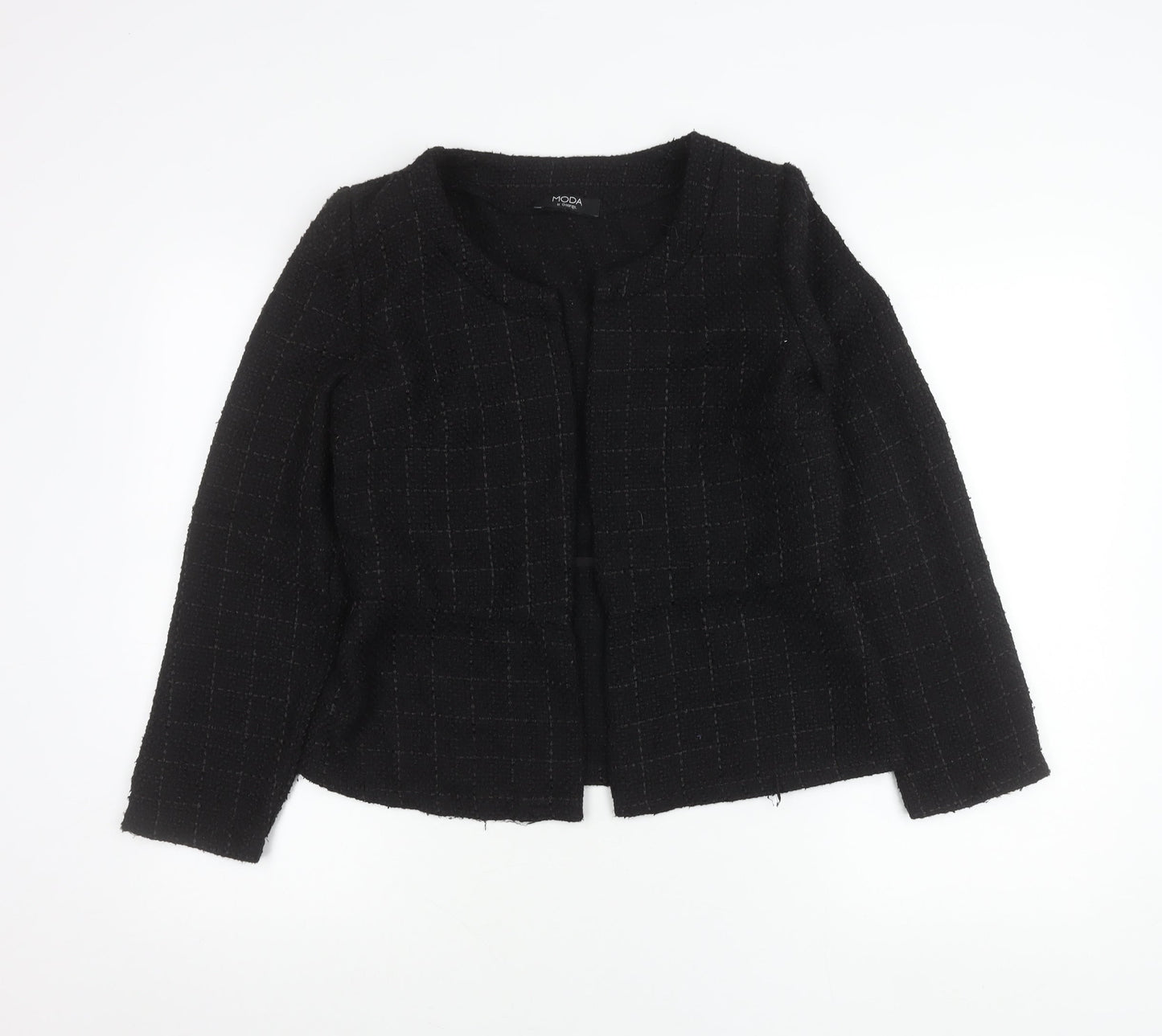 Moda at George Womens Black Bouclé Blazer Jacket Size 12