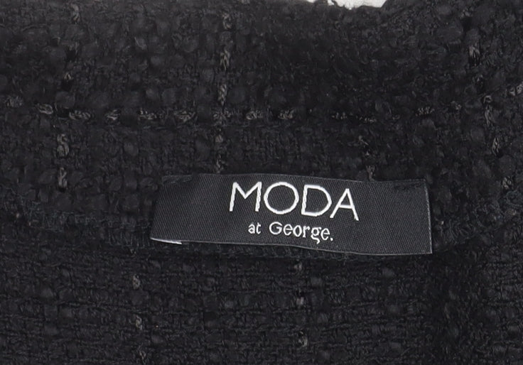 Moda at George Womens Black Bouclé Blazer Jacket Size 12